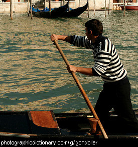 Photo of a gondolier