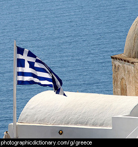 Photo of the Greek flag
