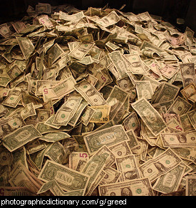 Photo of a pile of money