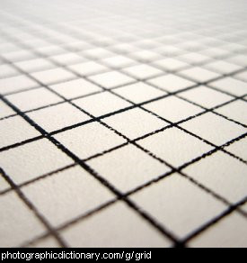 Photo of a black lined grid