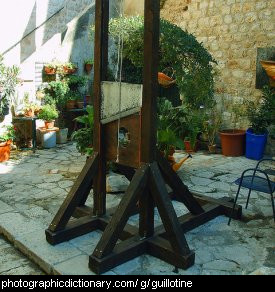 Photo of a guillotine