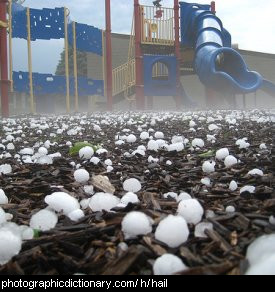 Photo of hailstones