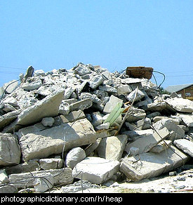 Photo of a heap of rubble