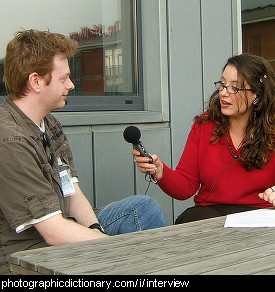Photo of an interview being conducted