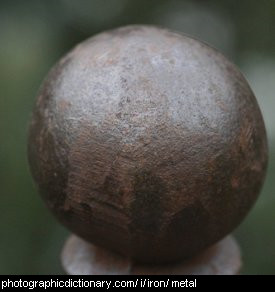 Photo of an iron ball