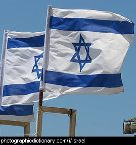 Photo of Israeli flags