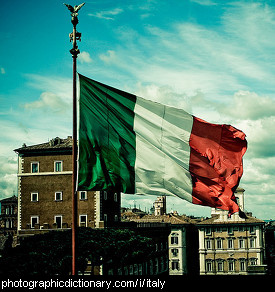 Photo of the Italian flag
