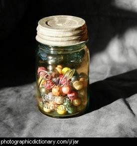 Photo of a jar of sweets.