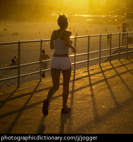 Photo of a woman jogging