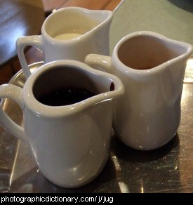 Photo of three jugs.