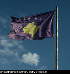 Photo of the Kosovo flag
