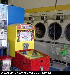 Photo of a laundromat