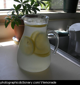 Photo of a jug of lemonade
