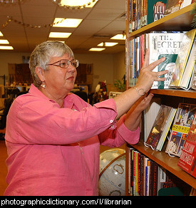 Photo of a librarian