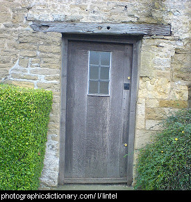 Photo of a wooden lintel