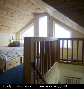 A bedroom loft.