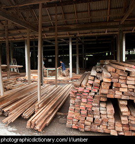 Photo of lumber