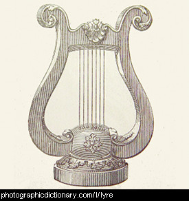 Drawing of a lyre