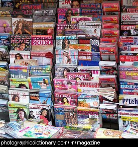 Photo of a magazine stand