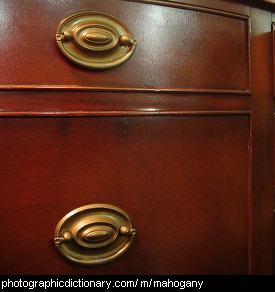 Photo of a mahogany dresser