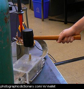 Photo of a rubber mallet