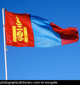 Photo of the Mongolian flag