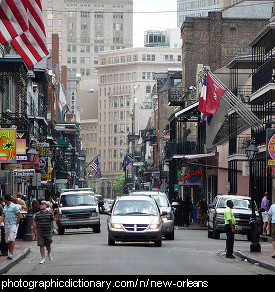 Photo of Bourbon Street in New Orleans