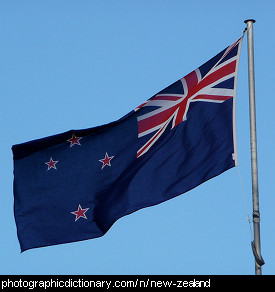 Photo of the New Zealand flag