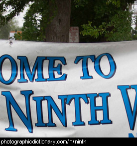 Photo of a sign that says ninth