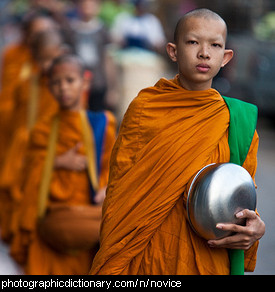 Photo of novice monks
