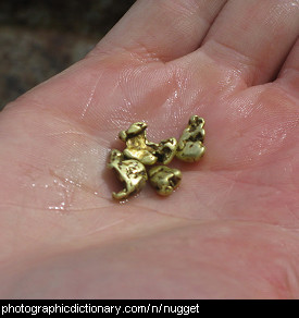Photo of a gold nugget