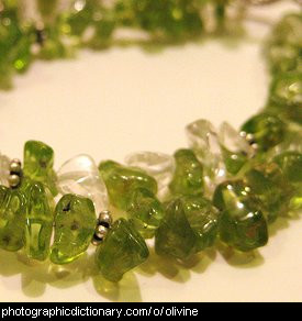 Photo of an olivine necklace
