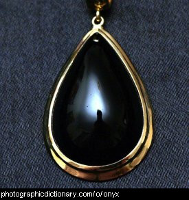 Photo of an onyx pendant