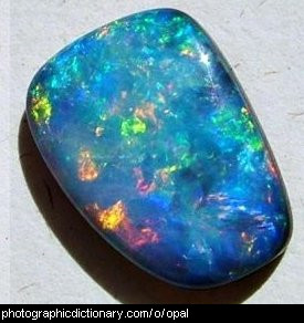 Photo of a polished opal