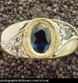 Photo of an oval shape ring