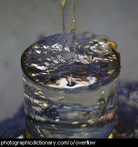 Photo of an overflowing glass