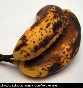 Photo of overripe bananas