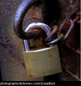 Photo of a padlock
