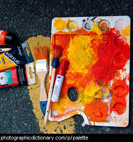 Photo of an artists palette
