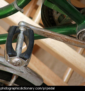 Photo of a bike pedal