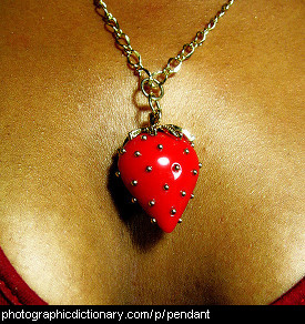 Photo of a strawberry pendant