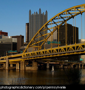 Photo of a bridge in Pittsburg, Pennsylvania