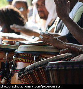 Photo of some hands drumming