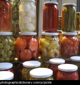 Photo of jars of pickled vegetables