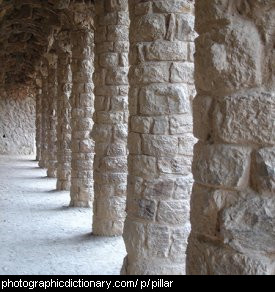 Photo of stone pillars.