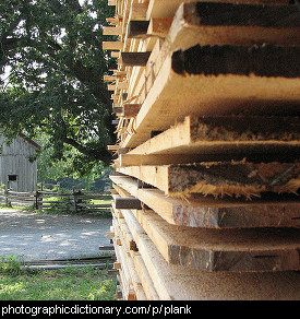 Photo of planks of wood