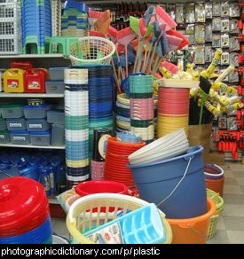 Photo of a shop full of plastic items