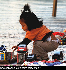 Photo of a little girl playing