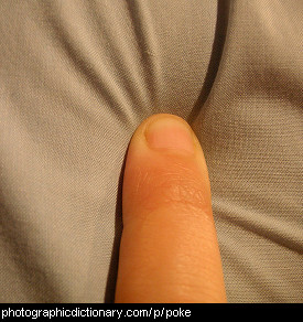 Photo of a poking finger