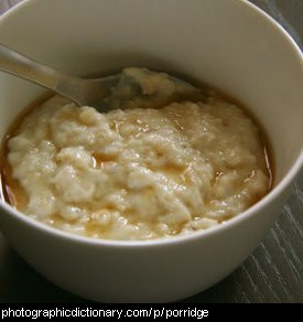 Photo of a bowl of porridge